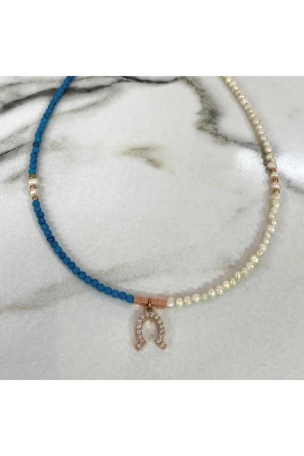 Turkuaz&İnci Figür Kolye