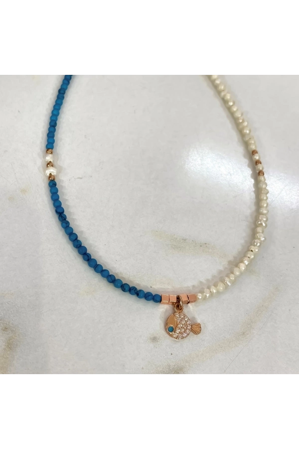 Turkuaz&İnci Figür Kolye