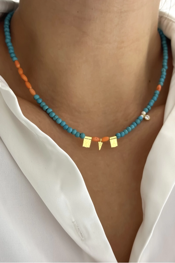 Turkuaz Tasarım Kolye