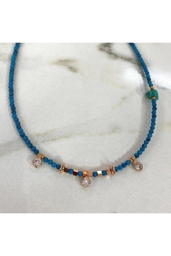 Turkuaz TaşDetaylı Kolye