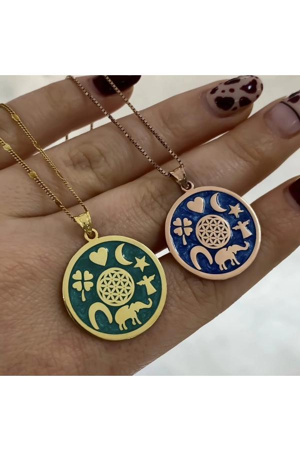 Yaşam Çiçekli Şans Kolye