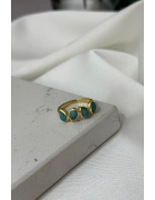 4 Taş Firuze Yüzük