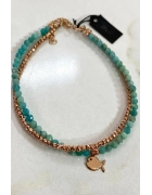 Amazonit Ve Hematit Taşlı Halhal