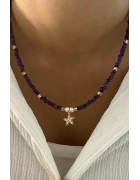 Ametist Deniz Yıldızı Kolye