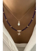 Ametist Deniz Yıldızı Kolye