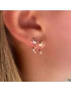 Ay Ve Yıldız Detaylı Kuş Küpe