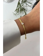 Baget Taşlı Balık Sırtı Bileklik