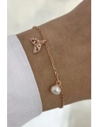 Balık Kuyruğu Ve İnci Detaylı Bileklik