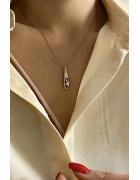 Büyük Boy Oval Mineli Kolye