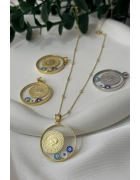 Cam Çerçeveli Çeyrek Kolye