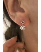 Çiçek Detaylı Küpe