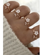 Çiçekli Taşlı Yüzük