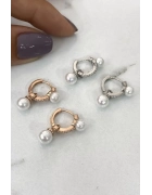 Çift İncili Halka Küpe