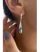 Damla Formlu Mineli Küpe