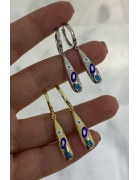 Damla Formlu Mineli Küpe