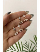 Damla Taşlı Göz Küpe