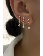 Damla Taşlı Minimal Küpe