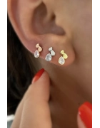 Damla Taşlı Minimal Küpe