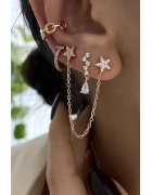 Damla Taşlı Minimal Küpe