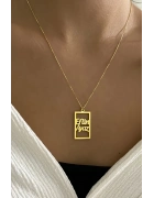 Dikdörtgen Detaylı İsim Kolye