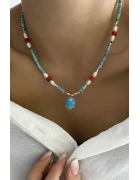 Firuze&İnci&Mercan Kolye