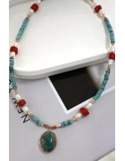 Firuze&İnci&Mercan Kolye