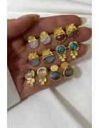 Firuze Taşlı Küpe