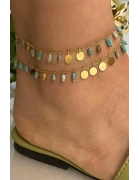 Firuze Taşlı Pullu Halhal