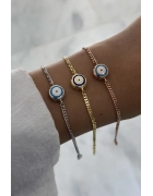 Gurmet Zincirli Mineli Göz Bileklik