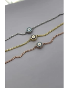 Gurmet Zincirli Mineli Göz Bileklik