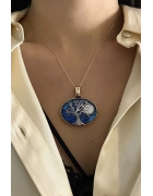 Hayat Ağacı Detaylı Okyanus Sedefi Kolye