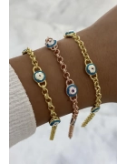 İki Renk Mineli Göz Bileklik