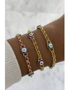 İki Renk Mineli Göz Bileklik