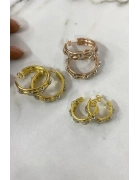 İki Renkli Halka Küpe