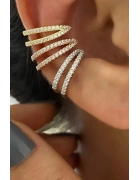 İki Sıra Taşlı Earcuff Küpe