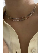 İnce Mix Taşlı Su Yolu Kolye