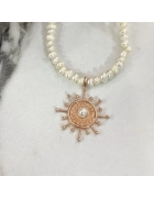 İnci Güneş Kolye