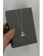 İncili Çiçek Kolye