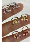 İncili Denizyıldızı Küpe