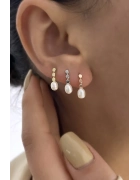 İncili Minimal Küpe