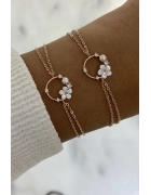 İncili Sedefli Çiçek Bileklik