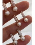 İncili Taşlı Küpe