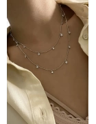 İtalyan 80 cm Yıldız Detaylı Kolye