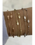 İtalyan Oval Detaylı Bileklik