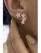 İthal Markiz Taşlı Çiçek Küpe