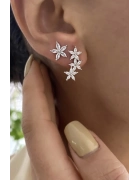 İthal Markiz Taşlı Çiçek Küpe