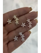 İthal Markiz Taşlı Çiçek Küpe