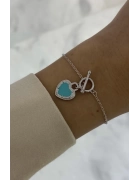 İthal Mineli Kalp Detaylı Bileklik