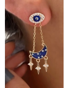 İthal Sallantılı Ay Küpe