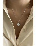 İthal Taşlı İçi Dönen Kolye